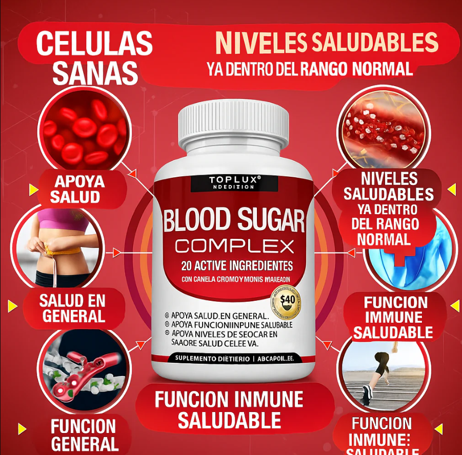Complex Toplux 60 Cápsulas - Control Glucosa Natural
